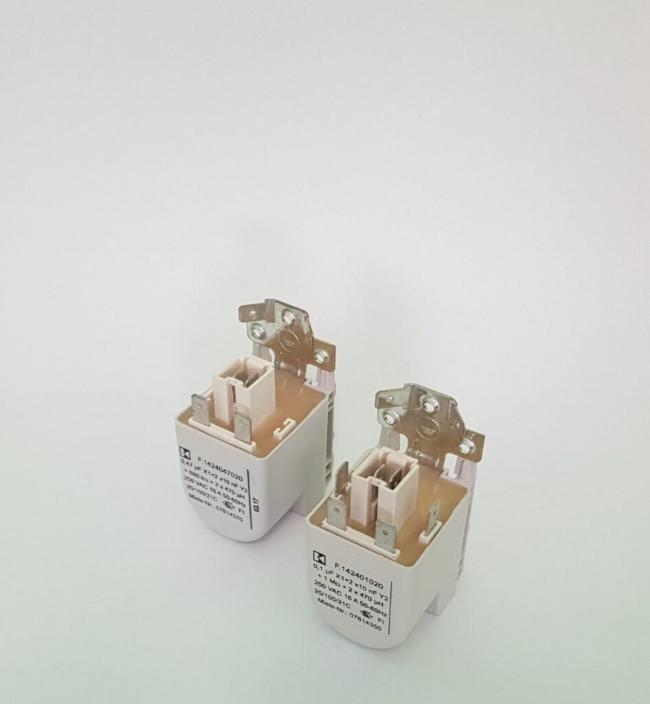 single-phase, single-stage EMI Suppression Filters in a plastic housing with RAST connection FA1 ... R05-PK